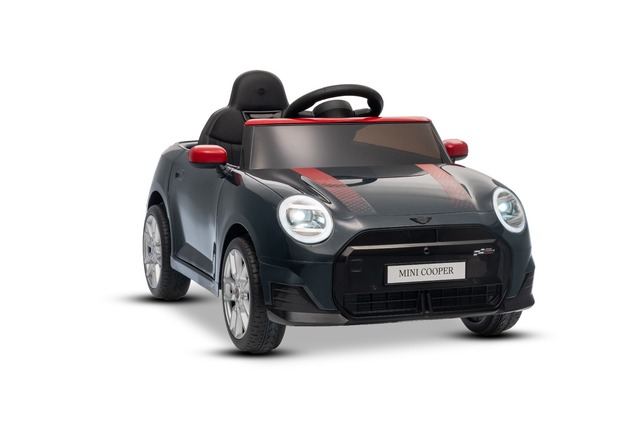 Elektrické autíčko BMW Mini Cooper 12V, čierne, USB Vstup s Bluetooth pripojením na MP3 Pr