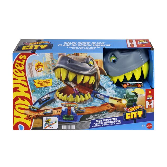 Mattel Hot Wheels Pista City Incontro con lo squalo sulla spiaggia