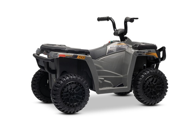 Licencovaná elektrická štvorkolka Arctic Cat 12V so zadným pohonom, sivá, LED svetlá, Líti