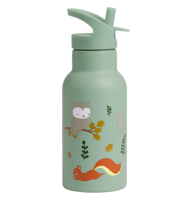 A Little Lovely Company - nerezová fľaša na pitie, 350 ml  - kamaráti z lesa