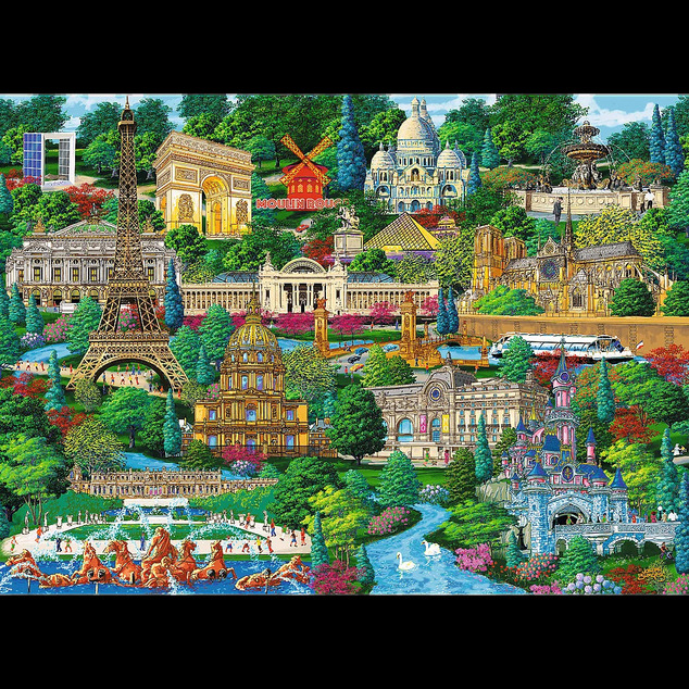 Trefl Holzpuzzle 1000 - Frankreich - Berühmte Orte