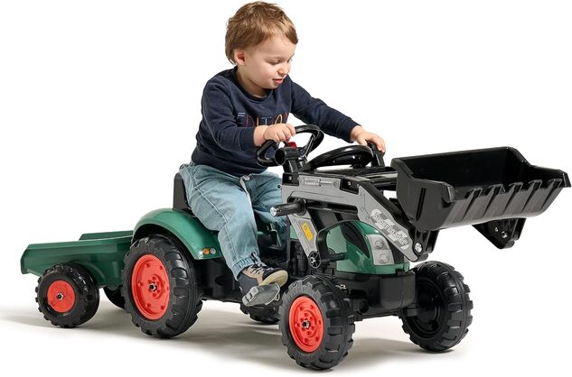 Falk Šliapací traktor 2054ML Farm Lander - Vintage s nakladačom a vlečkou
