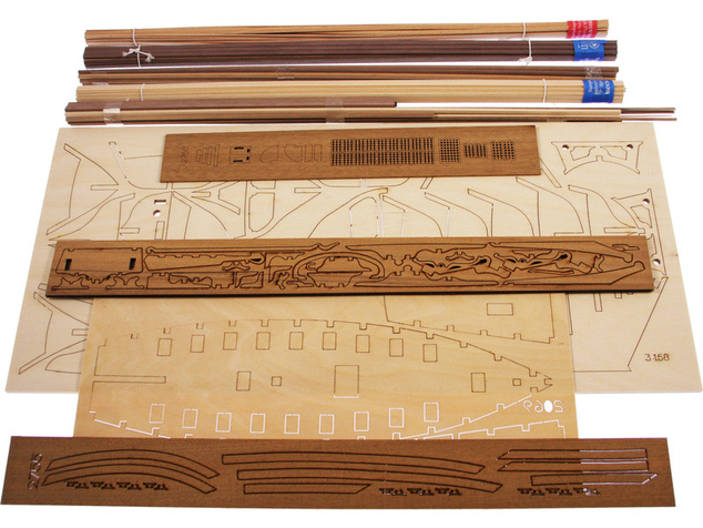 AMATI Sciabecco pirátska loď 1753 1:60 kit