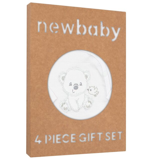 Neugeborenen-Set für die Entbindungsstation New Baby Sweet Bear weiß 56 (0 - 3 Monate)