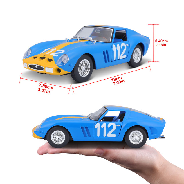 Bburago 1:24 Ferrari Racing Model KIT - stavebnica GTO 250 Blue
