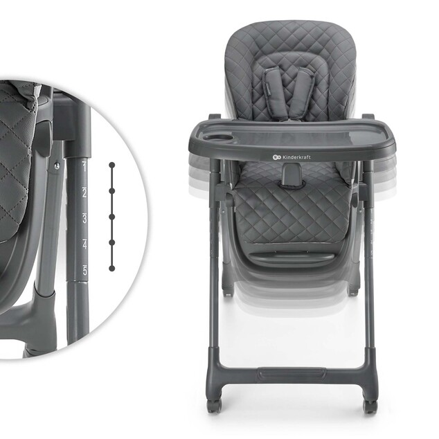 KINDERKRAFT Stolička jedálenská Tulo Grey