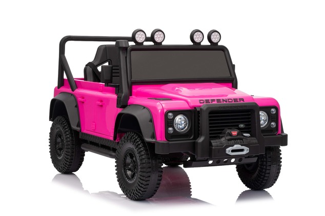 Elektrické autíčko Land Rover Defender 110 SVX 12V, ružové, 4X4 pohon, LED svetlá, predné
