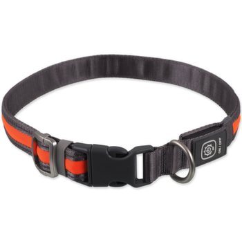 Obojok Dog Fantasy USB LED nylonový svietiaci S-M oranžový 1,9x35-50cm