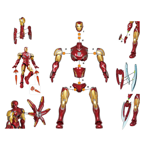 MARVEL HERO BLOKEES Champion Class 01 Iron Man Mk85 Ex