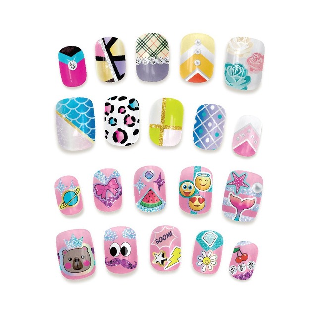 TASIA - Stylová sada Nail Art s třpytkami a samolepkami
