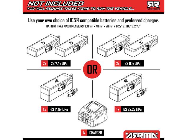 Arrma Mojave 6S EXB BLX 1:7 RTR fekete