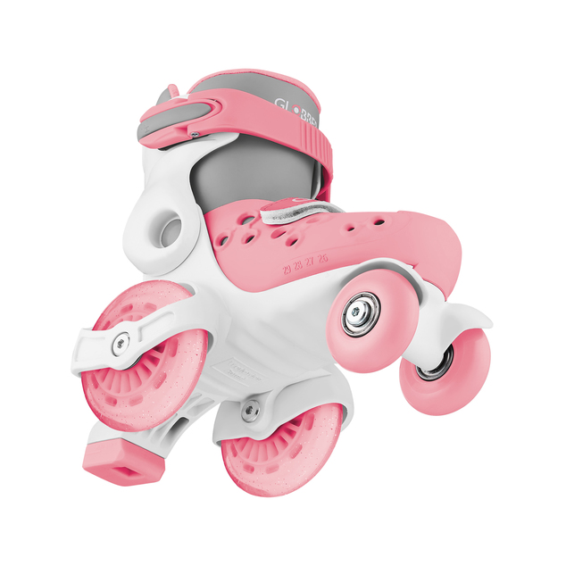 Globber Patins pour enfants GO QUAD Taille : 26-29 Rose Pastel