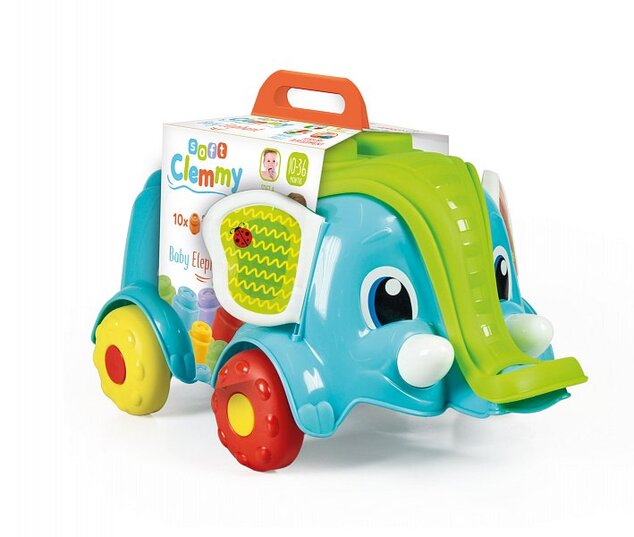 Clemmy baby - carrello elefante, 10 cubi
