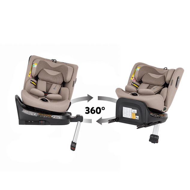 PETITE&amp;MARS Столче за кола Twistguard Pro i-Size Tan Brown Air 40-150 cm(0-36 kg)