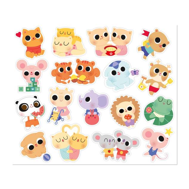 Janod Stickers Samolepky Mláďatká 100 ks