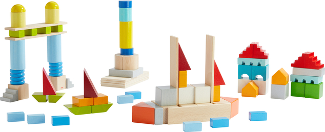 Haba Grundbausteine mehrfarbig, mittleres Set