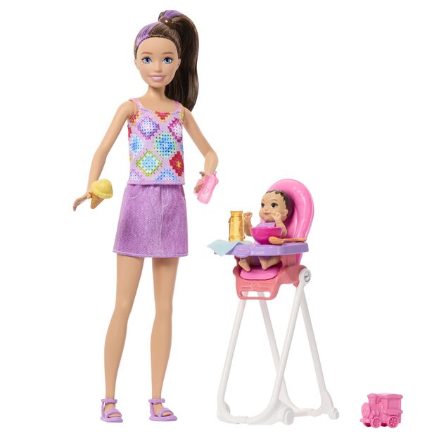 Mattel Barbie Skipper™ BABYSITTERS babysitter con seggiolone
