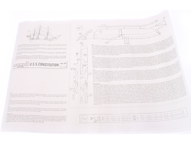 MINI MAMOLI USS Constitution 1:330 kit