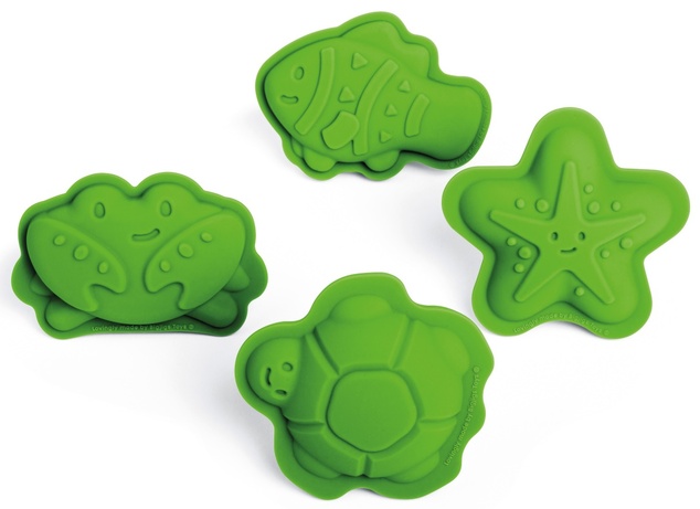 Bigjigs Toys Silikónové formičky zelene Meadow