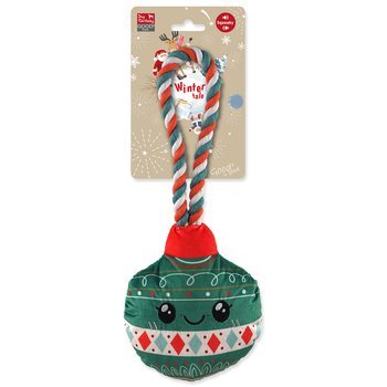 Dog Fantasy Winter Tale Spielzeug Weihnachtsdekoration mit Quietscher, grün 30cm
