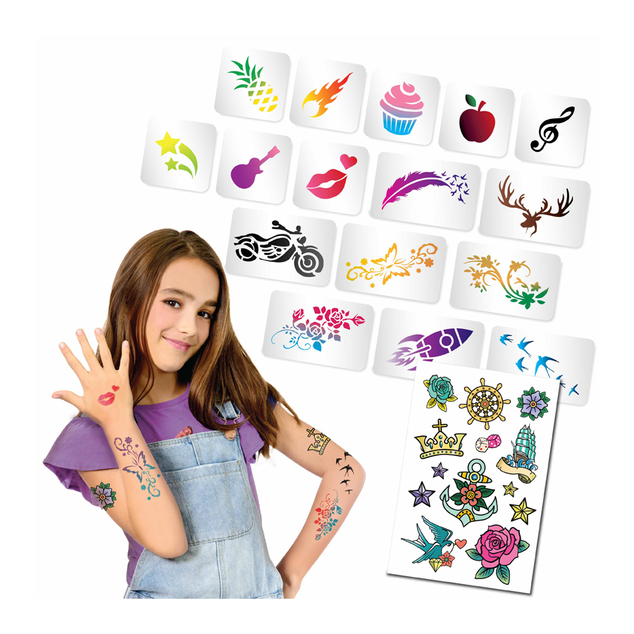 TASIA - Airbrush tetovací studio s příslušenstvím 20 šablon