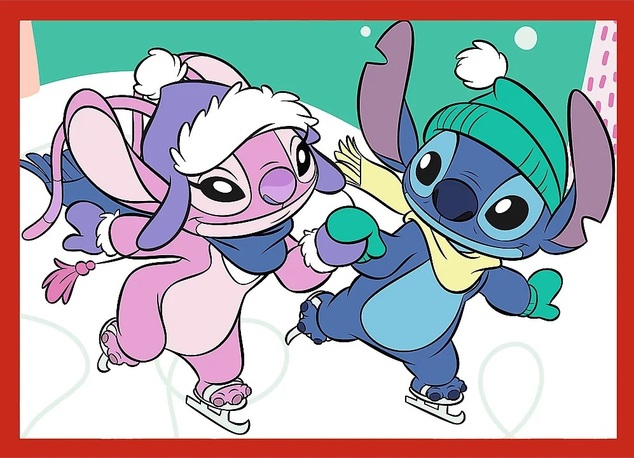 Trefl Puzzle 4v1 Stitch Xmas