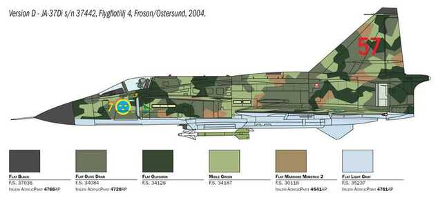 Model Kit letadlo 2785 - SAAB JA 37/AJ 37 VIGGEN (1:48)
