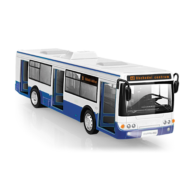Autobus, ktorý hlási zastávky česky, 28 cm