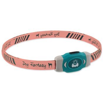 Obojok Dog Fantasy LED Svietiaci rôznofarebný nabíjací M 50cm
