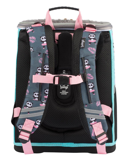 BAAGL SET 5 Zippy Panda: cartella, astuccio, sacchetto, grembiule, portafoglio