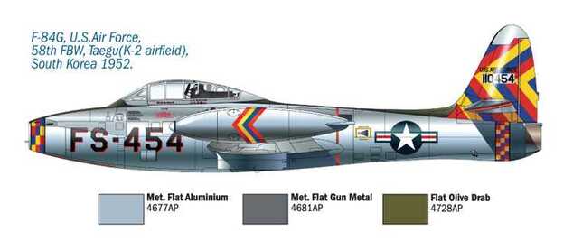 Model Kit letadlo 1321 - F/84G THUNDERJET(1:72)