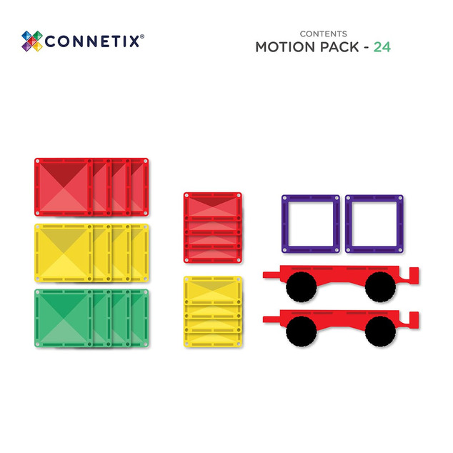 CONNETIX® Rainbow Motion Pack magnetická stavebnica 24 ks