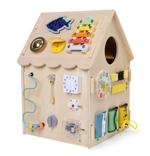 2Kids Toys Activity board Domček prírodný