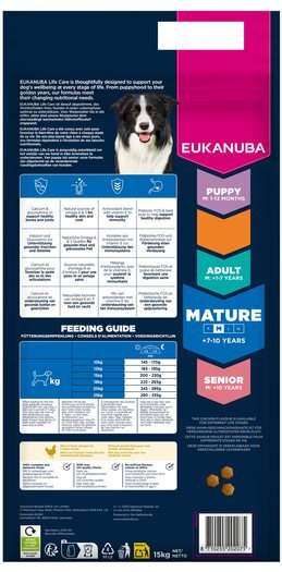 Krmivo EUKANUBA Mature Medium rich in fresh chicken 15 kg