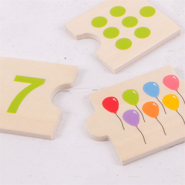 Bigjigs Toys Edukatívne puzzle počítanie