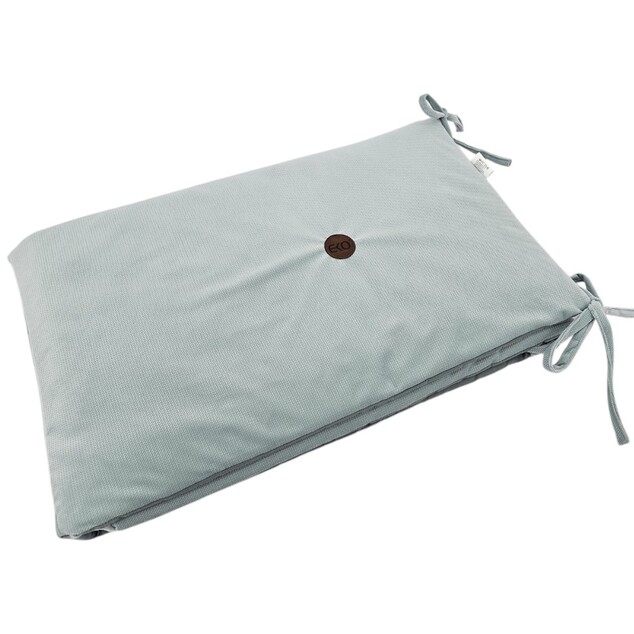 EKO Ograja za posteljico bombažni žamet Olive Green 180cm