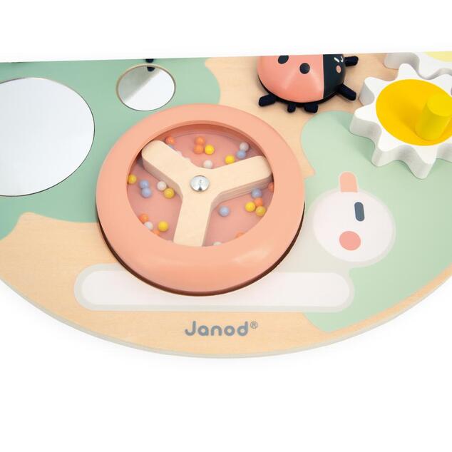 Janod Sweet Cocoon Drevená motorická doska s aktivitami Záhrada