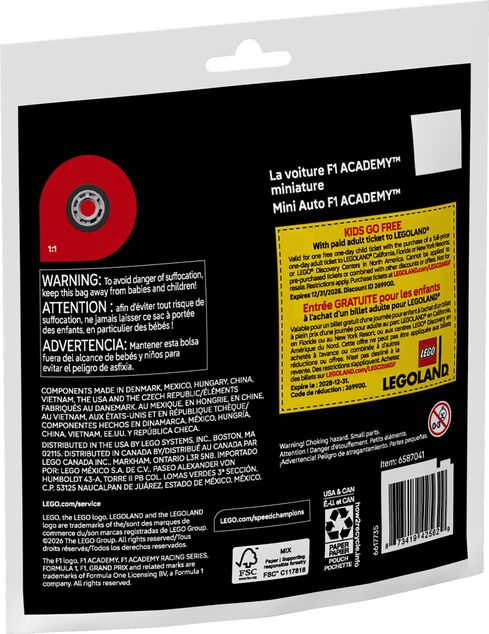 LEGO® Speed Champions 30734 Mini voiture F1 ACADEMY™