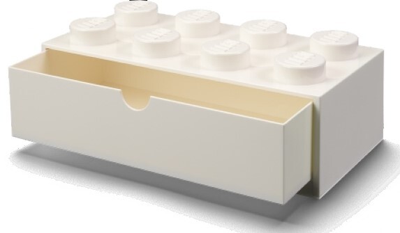 LEGO® stolný box 8 so zásuvkou biela 316 x 158 x 113 mm