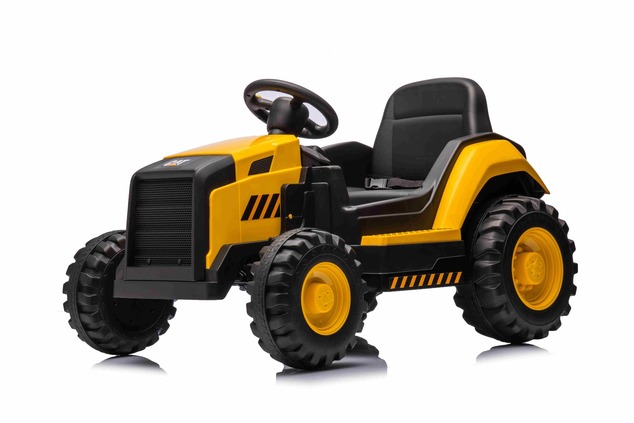 Licencovaný elektrický Báger Caterpillar, Jednomiestny, žltý, USB vstupom na MP3 Prehrávač