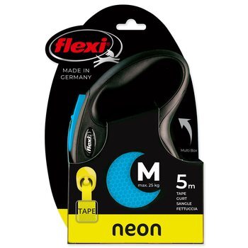 Samonavíjacie vodítko pre psy Flexi New Neon Tape M 5 m modré