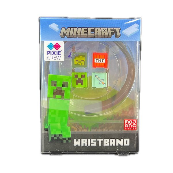 PIXIE CREW &amp; MINECRAFT Nastaviteľný náramok, čierna, 4 multipixely
