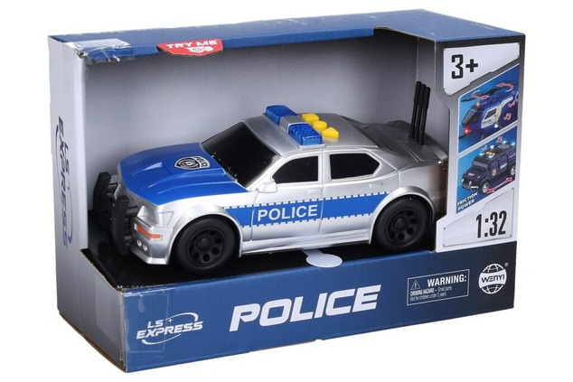 Coche de policía con efectos 15,5 cm