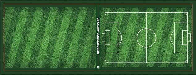 PIXIE CREW Postkarte und Wunsch mit Geschenk im Inneren - Fußball