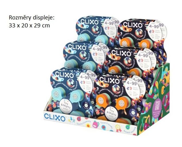 CLIXO Tiny &amp; Mighty Marine - magnetická stavebnice 9 kusů