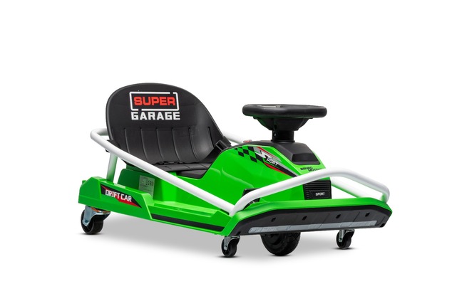 Beneo Motors Go-Kart da drift 24V, verde, 300W Motore Brushless, Batteria al litio, D