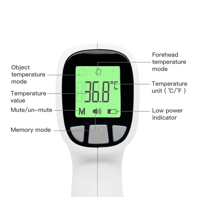 Thermomètre numérique sans contact, Blue