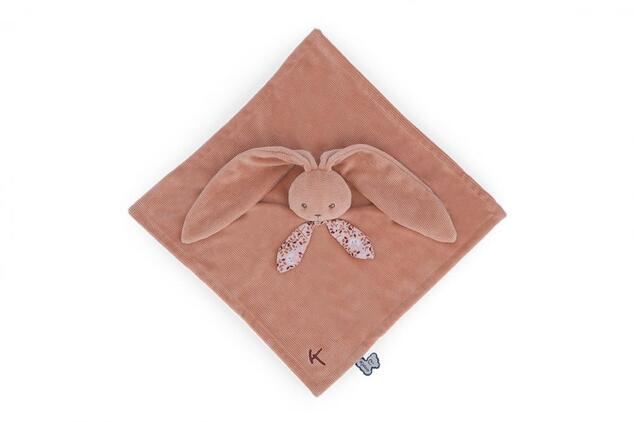 Kaloo Lapinoo Plyšový mojkáčik pre bábätko Zajačik s dlhými ušami terracotta 30 cm