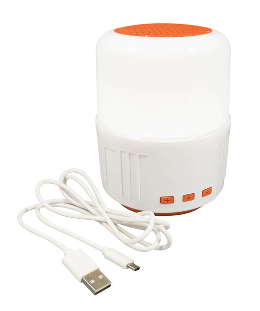 Kempingová lampa s reproduktorom