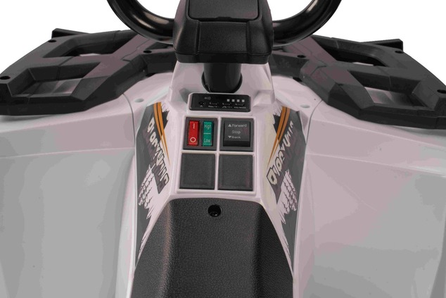 Licencovaná elektrická štvorkolka Arctic Cat 12V so zadným pohonom, biela, LED svetlá, Lít